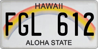 HI license plate FGL612