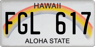 HI license plate FGL617