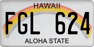 HI license plate FGL624