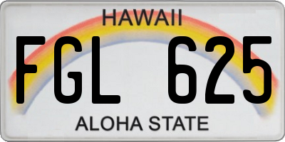 HI license plate FGL625