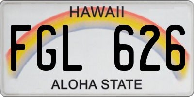 HI license plate FGL626