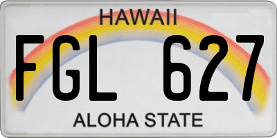 HI license plate FGL627