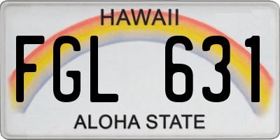 HI license plate FGL631