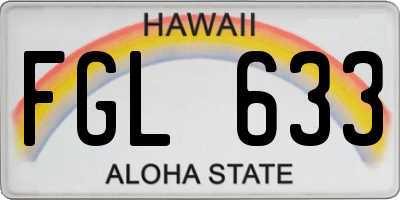 HI license plate FGL633