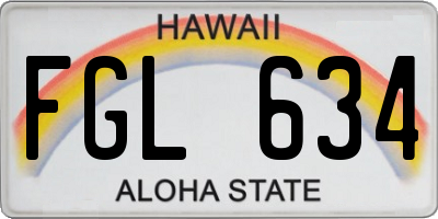 HI license plate FGL634