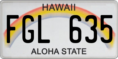 HI license plate FGL635