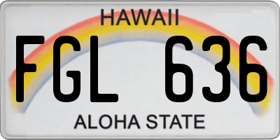 HI license plate FGL636