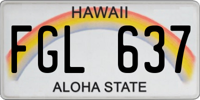 HI license plate FGL637