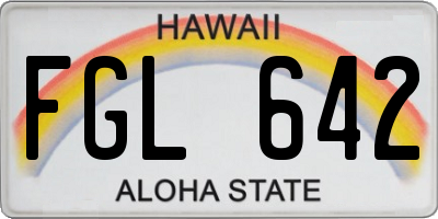 HI license plate FGL642