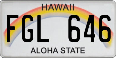 HI license plate FGL646