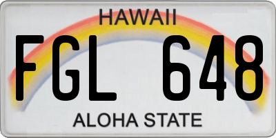 HI license plate FGL648