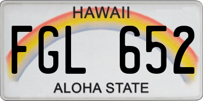 HI license plate FGL652
