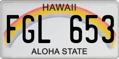 HI license plate FGL653