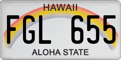 HI license plate FGL655