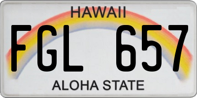 HI license plate FGL657