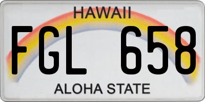 HI license plate FGL658