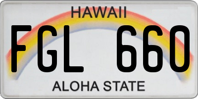 HI license plate FGL660