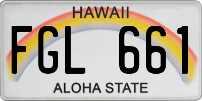 HI license plate FGL661