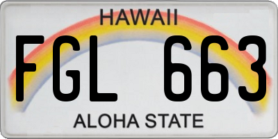 HI license plate FGL663