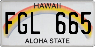 HI license plate FGL665