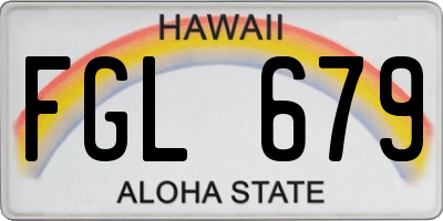HI license plate FGL679