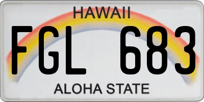 HI license plate FGL683