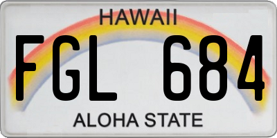 HI license plate FGL684