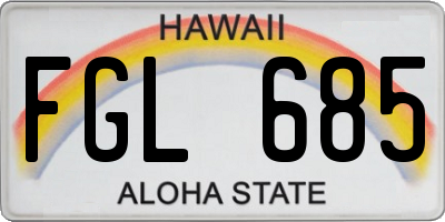 HI license plate FGL685