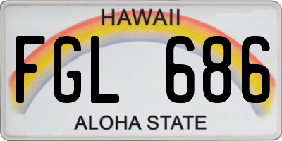 HI license plate FGL686