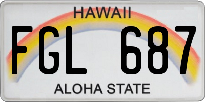 HI license plate FGL687