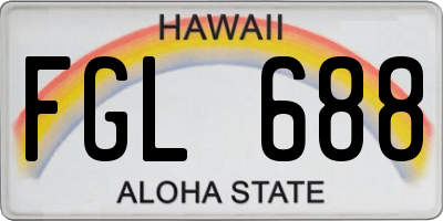 HI license plate FGL688