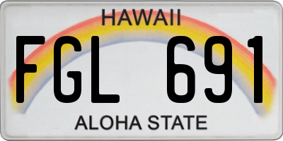 HI license plate FGL691