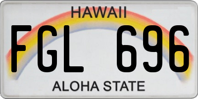 HI license plate FGL696