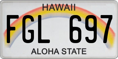 HI license plate FGL697