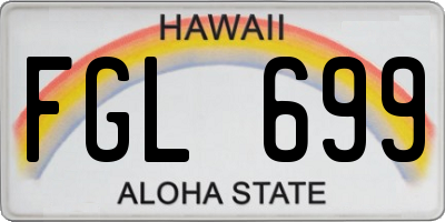 HI license plate FGL699