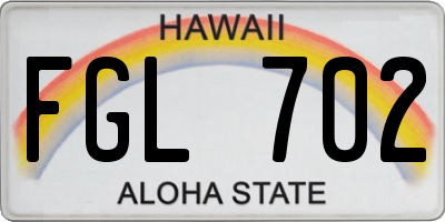 HI license plate FGL702