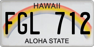 HI license plate FGL712