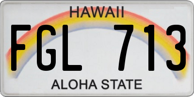 HI license plate FGL713