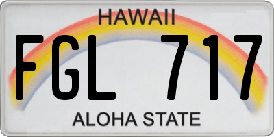 HI license plate FGL717