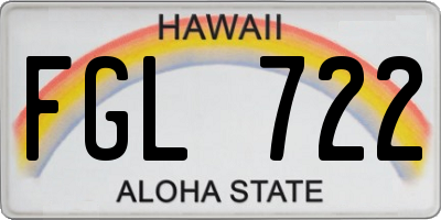 HI license plate FGL722