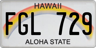 HI license plate FGL729