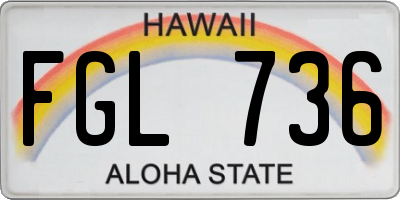 HI license plate FGL736