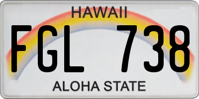 HI license plate FGL738
