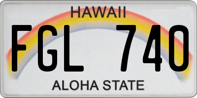 HI license plate FGL740