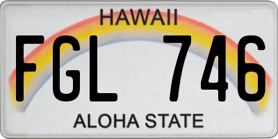 HI license plate FGL746