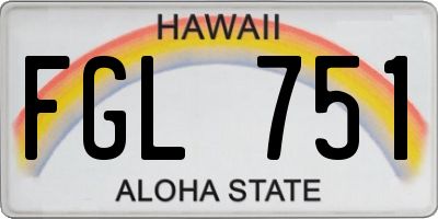 HI license plate FGL751