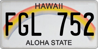 HI license plate FGL752