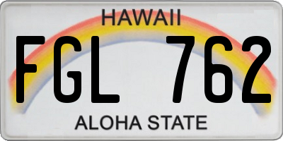 HI license plate FGL762