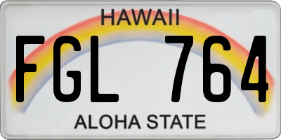 HI license plate FGL764