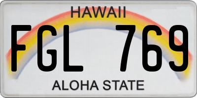 HI license plate FGL769
